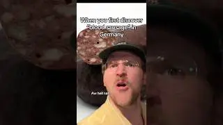 When you first discover “blood sausage” in Germany ☠️ #funny #germany