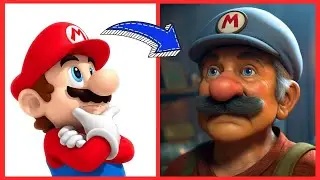 SUPER MARIO BROS Characters as OLD 2023