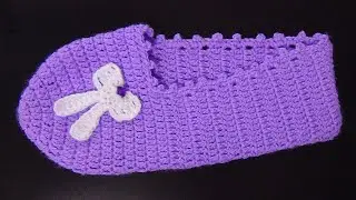 How to crochet slippers. MK.