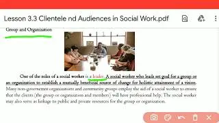 Lesson 3.3: Clientele and Audiences in Social Work
