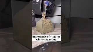 Importance of vibrator while concreting #concrete #shorts