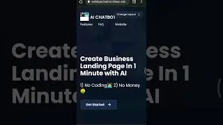 Create Landing Page in 1 minute with Ai | Landing Page #shorts #ai #landingpage #landing #2023