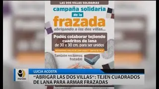 "ABRIGAR LA DOS VILLAS": TEJEN CUADRADOS DE LANA PARA ARMAR FRAZADAS