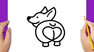 HOW TO DRAW A CORGI DOG EASY
