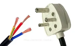 How to make 3 pin top connection || 3 pin plug