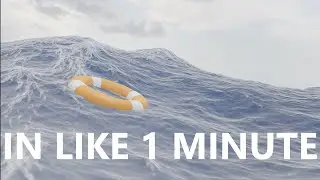 How to make an object float on an Ocean in Blender in 1 Minute
