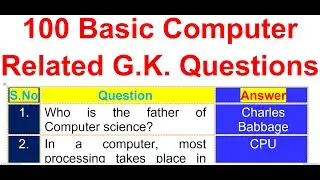 100 BASIC COMPUTER QUESTIONS AND ANSWERS FOR  EXAMS