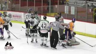 Laplante Bumps Goalie, dejardins 5 star performance 19 Mars 2017