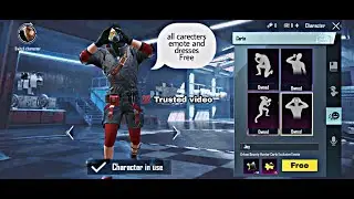 😍 All character emotes free in pubg mobile || All free emote in PUBG MOBILE 