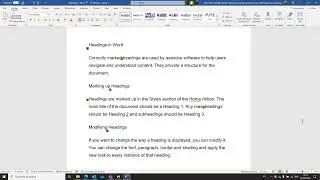 Marking headings in Word (Dragon version)