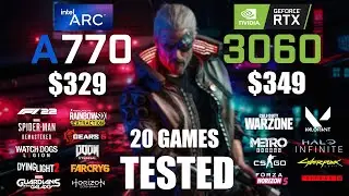 ARC A770 16GB vs RTX 3060 12GB | I5-12400 | 1080p - 1440p - 20 Games Tested