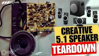 Tech Time Capsule: Creative T6100 5.1 Speaker Teardown - Revealing Components After 15 Years Usage