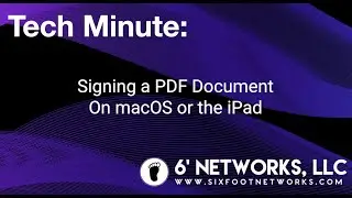 Tech Minute: Signing a PDF Document on the Mac and an iPad.