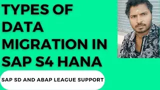 SAP S4 HANA Data Migration - Types of data migration