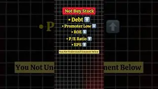 Not Buy Stock Any Company #stockmarket #Notbuystock