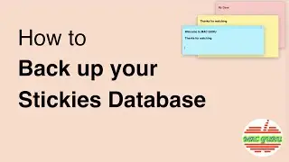 How To Backup your stickies database on your mac