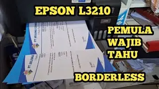 EPSON L3210 CETAK SERTIFIKAT BORDERLESS | KERTAS LINEN