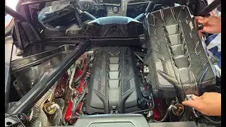 Installing C8 Corvette Carbon Fiber Engine Cover
