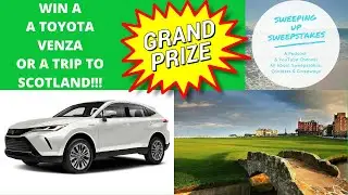 Win A Toyota Venza XLE, Win A Trip To Scotland; A Trip Win & How To Enter Instant Wins on Episode 04