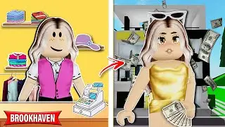 FICOU RICA vendendo VESTIDOS em BROOKHAVEN!!  | Brookhaven Roblox | AliceMinePlay