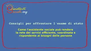 L'assistente sociale e la rete dei servizi