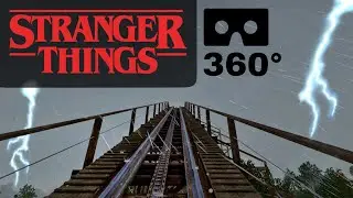 360° VR Stranger Things Roller Coaster Demogorgon Netflix Ride POV 360 도 롤러코스터 ジェットコースター