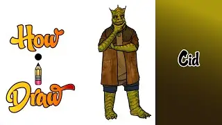 How I Draw CID from STAR WARS the BAD BATCH * how to draw cid trandoshan from star wars art lessons*