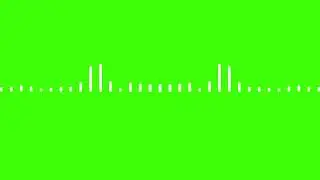 White vertical bar audio spectrum visualizer animation on green screen