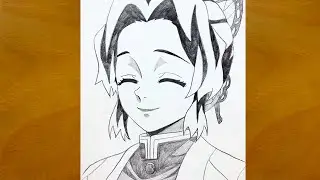 How to Draw Shinobu Kocho Step by Step | Anime Sketch from Demon Slayer
