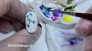 Ирис INDIGO в акварельной nail-технике Ксении Купиной!
