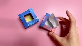 Easy paper crafts. How to make an origami tissue box step by step tutorial. Handmade storage box.