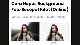 Cara Menghapus Background Foto Hanya Satu Klik - Tutorial Hapus Background Foto Terbaru 2020
