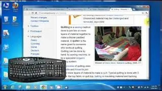 Computers for Quilters DVD Sample Feature: Web Browser Keyboard Shortcuts