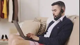 Man Working At Home In Underwear Footage | Free Footage | Stock Video | Videvo