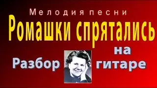 Ромашки спрятались - разбор на гитаре мелодии песни НОТЫ/ТАБЫ