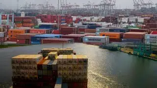 Santos Cargo Operations in 4K | Container Ship on Largest Brazil Port