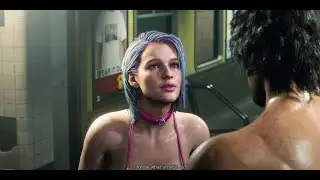 RESIDENT EVIL 3 Mod Gameplay Cutscene (Jill Micro Bikini + Pink + Blue Long Hair) 4K UHD