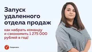 УДАЛЕННЫЙ ОТДЕЛ ПРОДАЖ: как набрать команду и сэкономить 1,3 млн руб. в год! Пошаговая инструкция!