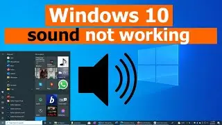 Windows 10 Sound Not Working