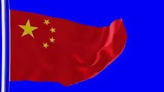 China green screen blue screen flag Animation | 中国绿屏国旗