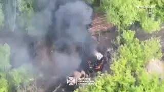 Прикордонники знищили техніку, якою ворог намагався облаштовувати свої позиції на кордоні з Сумщиною