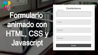 Formulario animado con HTML, CSS y Javascript