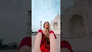 Seeing the TAJ MAHAL for the first time 🥰🇮🇳