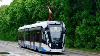 Поездка на трамвае 71-931М «Витязь-Москва» 2.0 №31446 №28к Проспект Маршала Жукова-м.Щукинская