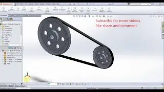 belt pulley design & motion study in solidworks | solidworks tutorial | 3D Design