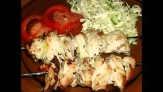 Шашлык из курицы или индейки с майонезом в аэрогриле