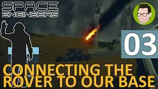 Space Engineers survival, connecting the rover to base.