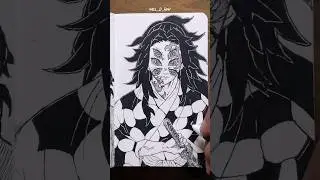 [ASMR] Drawing Kokushibo 🥵- Demon Slayer 