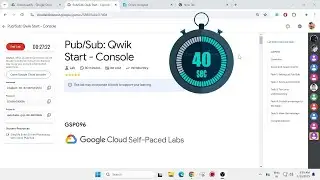 Pub/Sub: Qwik Start - Console|| 