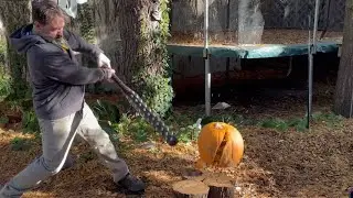 Building a Japanese Kanabo Club and using it to Destroy Pumpkins